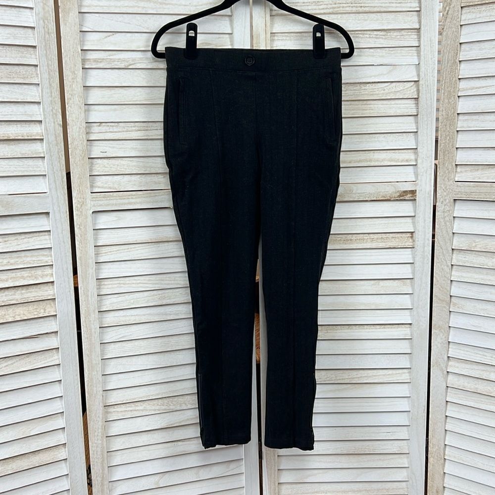3/$25 Betabrand Ribbed Ponte Knit Ankle Zip Pants Medium